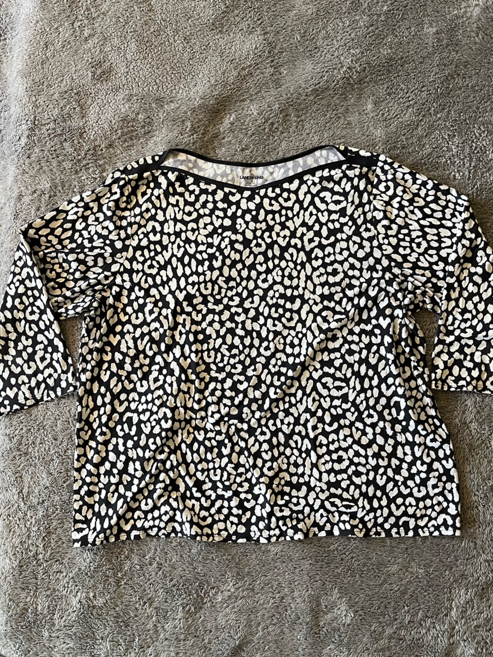 Lands' End Leopard Print Women’s Rashguard